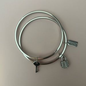 Coach Lock and Key Bangle Set